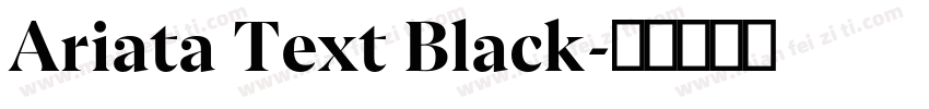Ariata Text Black字体转换
